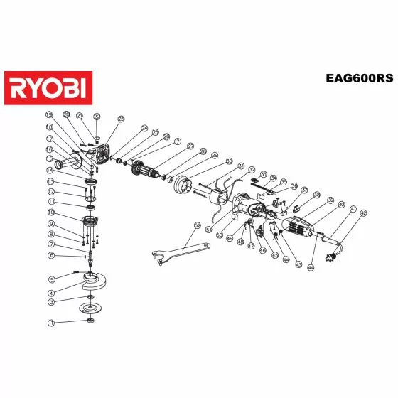 Ryobi EAG600RS EU Spare Parts List Type: 5133001152